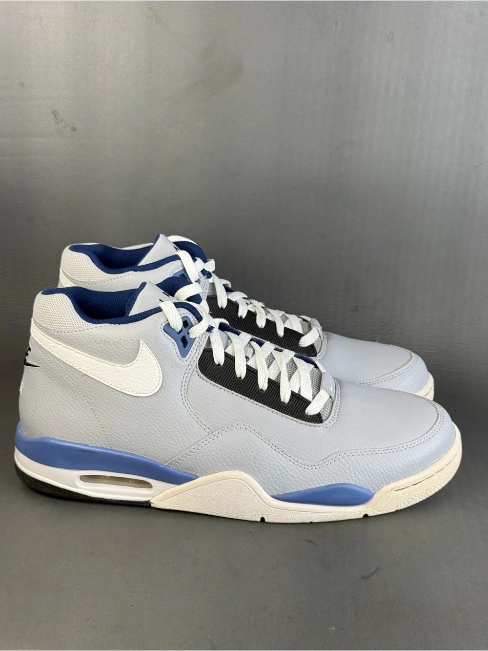 Nike Flight Legacy 'Wolf Grey Mystic Navy' athletic sneaker shoes men's 12.5